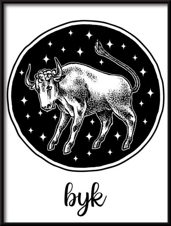 Plakat Znaki Zodiaku-Byk