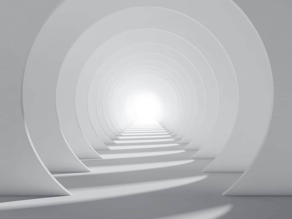 Fototapeta Biały Tunel 3D