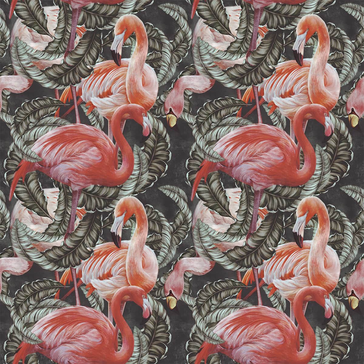 Fototapeta Flamingi na Ciemnym Tle