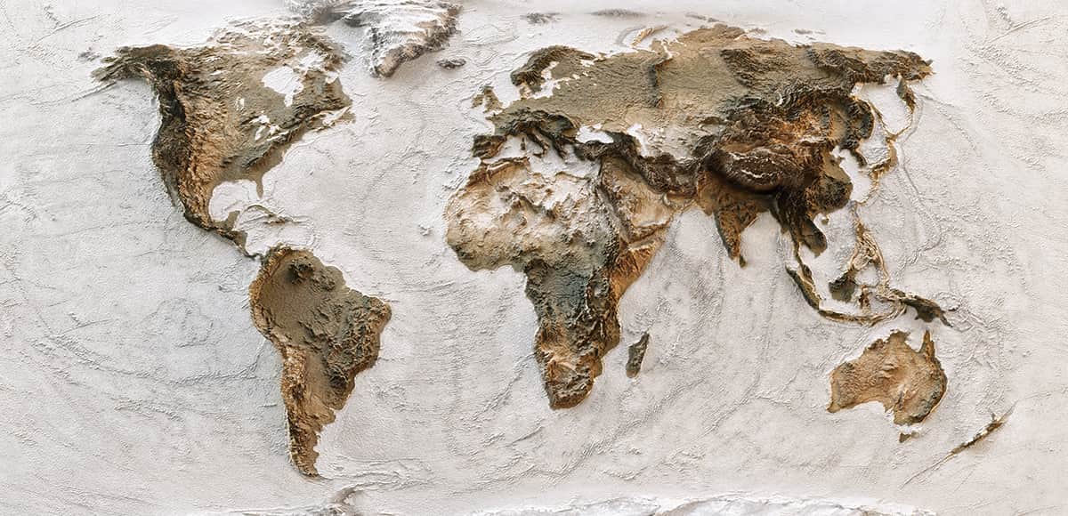Fototapeta Trójwymiarowa Mapa Świata