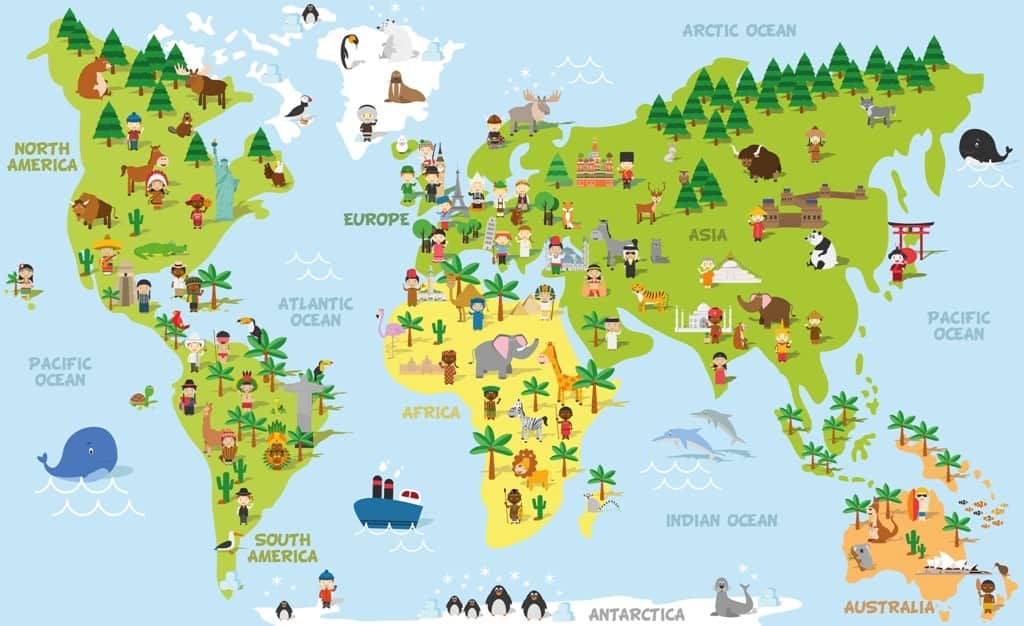 Fototapeta Dziecięca Mapa