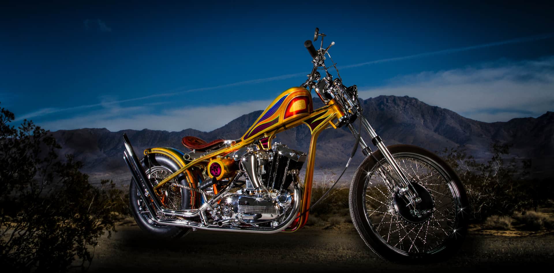 Fototapeta Harley Z Żółtymi Ogniami