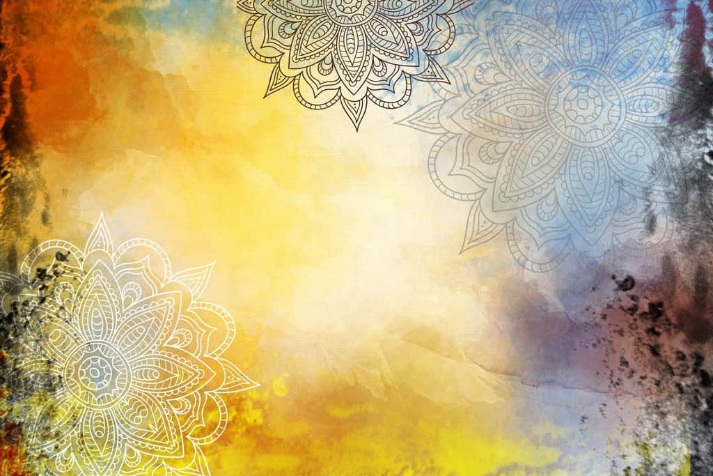 Fototapeta Mandala na Żółtym Tle