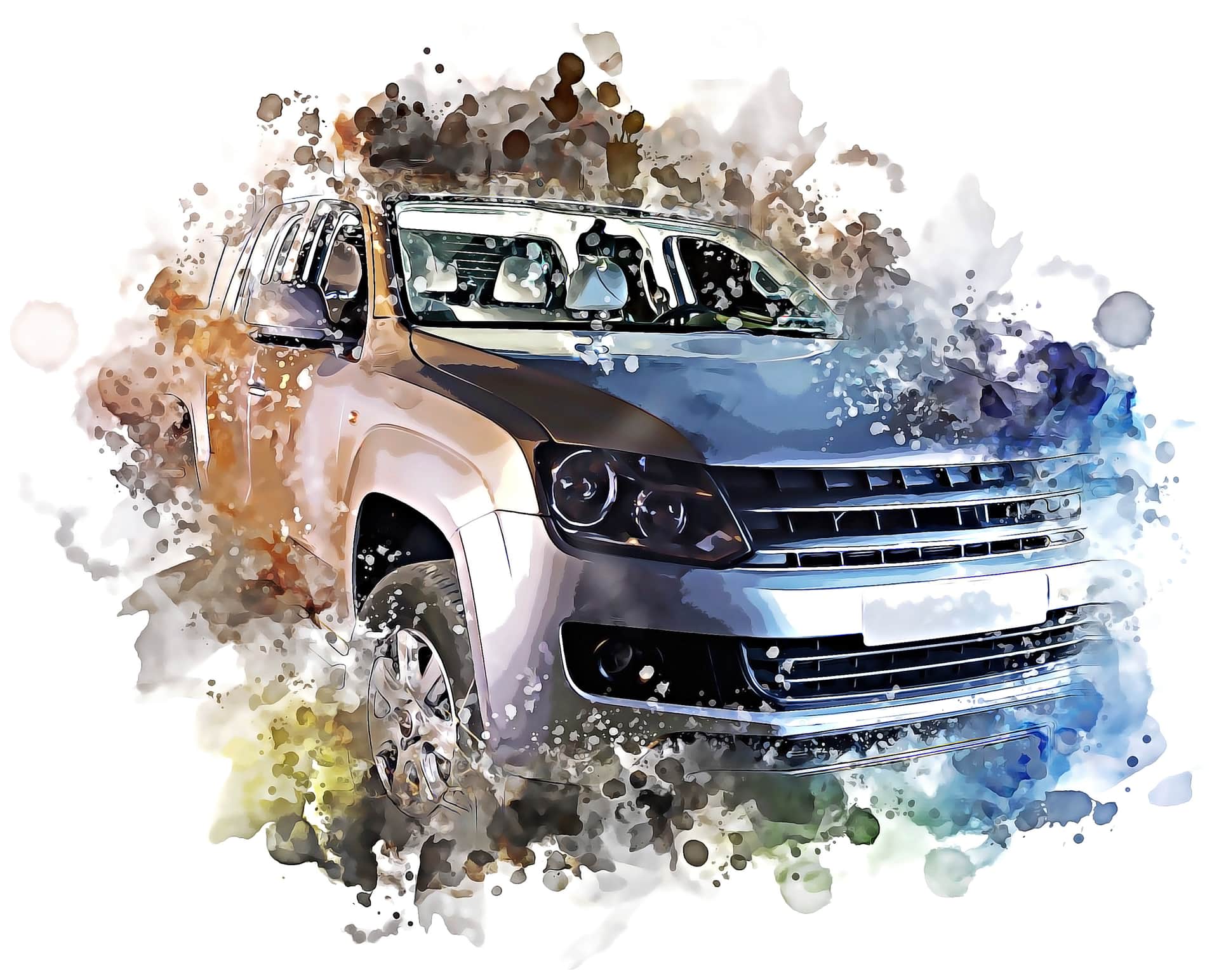 Fototapeta Auto W Akwareli