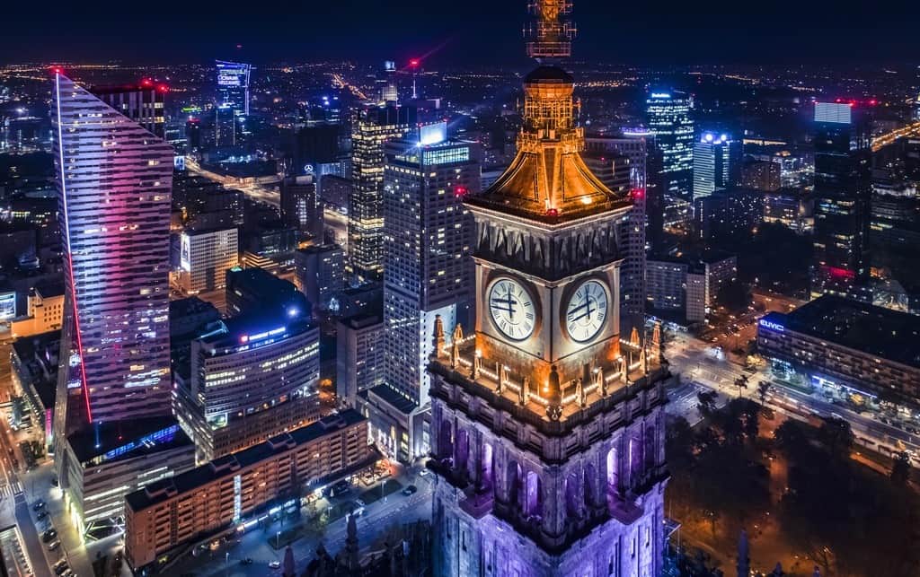 Fototapeta Warszawa Nocą