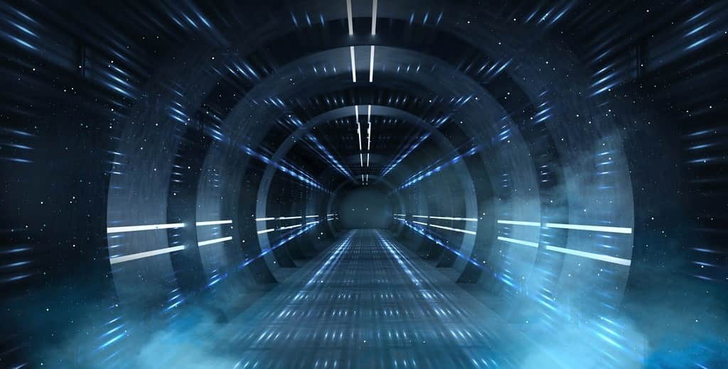 Fototapeta Niebieski Tunel Światła