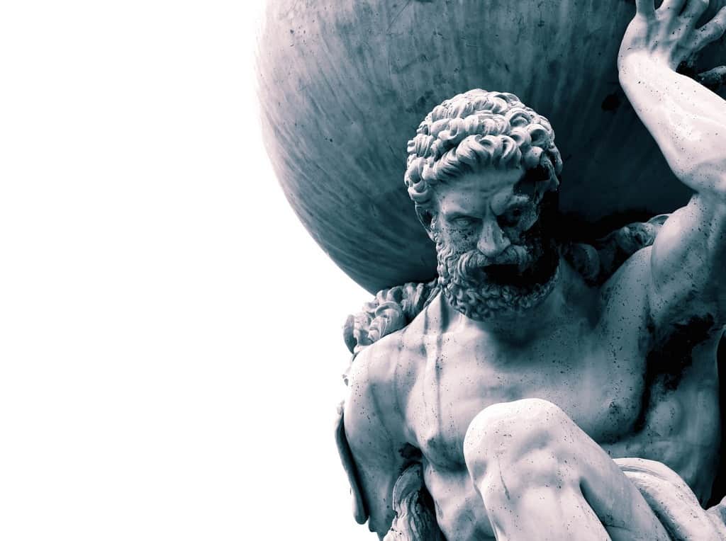 Fototapeta Grecki bóg Atlas