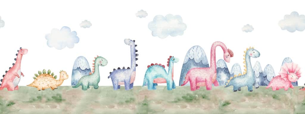Fototapeta Kolorowe Dinozaury