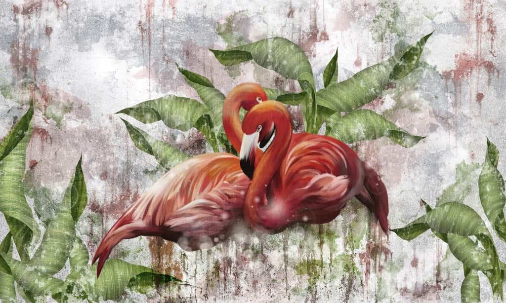 Fototapeta Przytulone Flamingi
