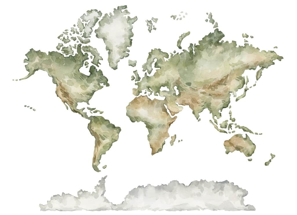 Fototapeta Zielona Mapa