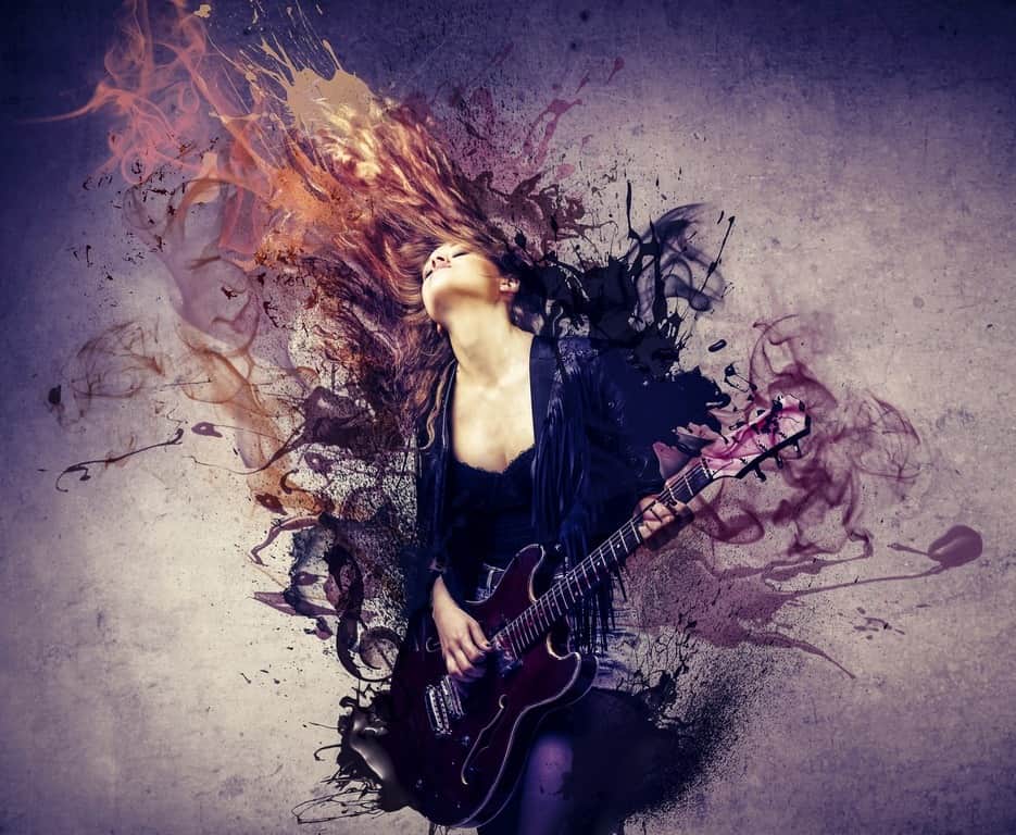 Fototapeta Rock'owa Dziewczyna