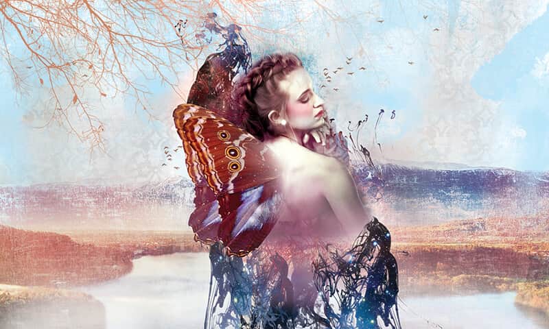 Fototapeta Kobieta Motyl