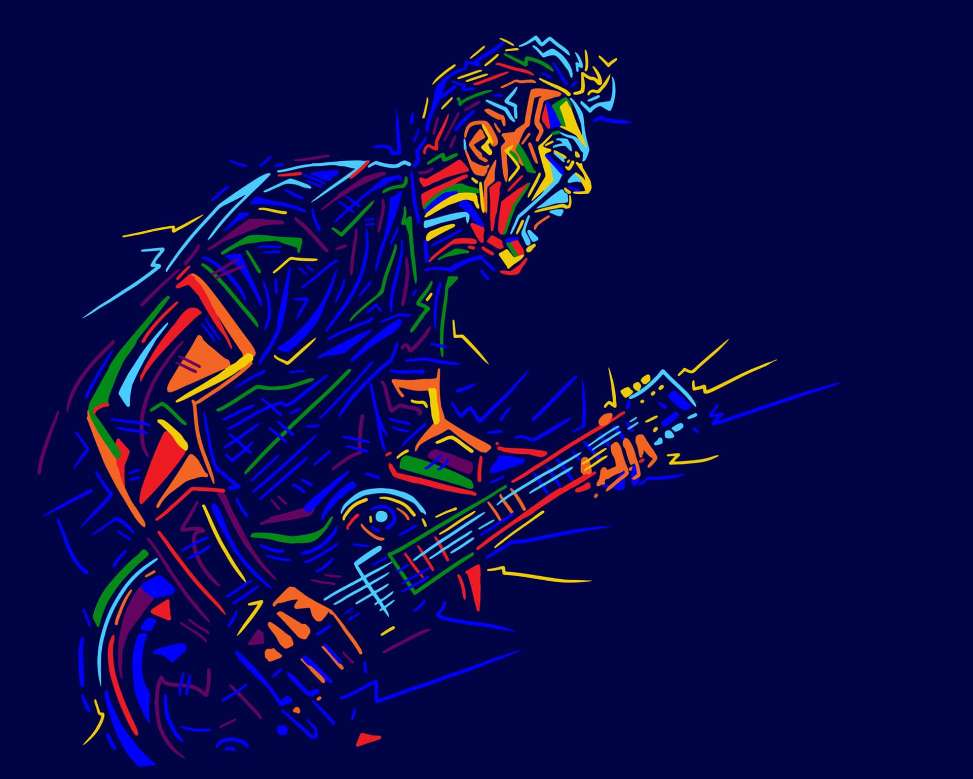 Fototapeta Gitarzysta Abstrakcja