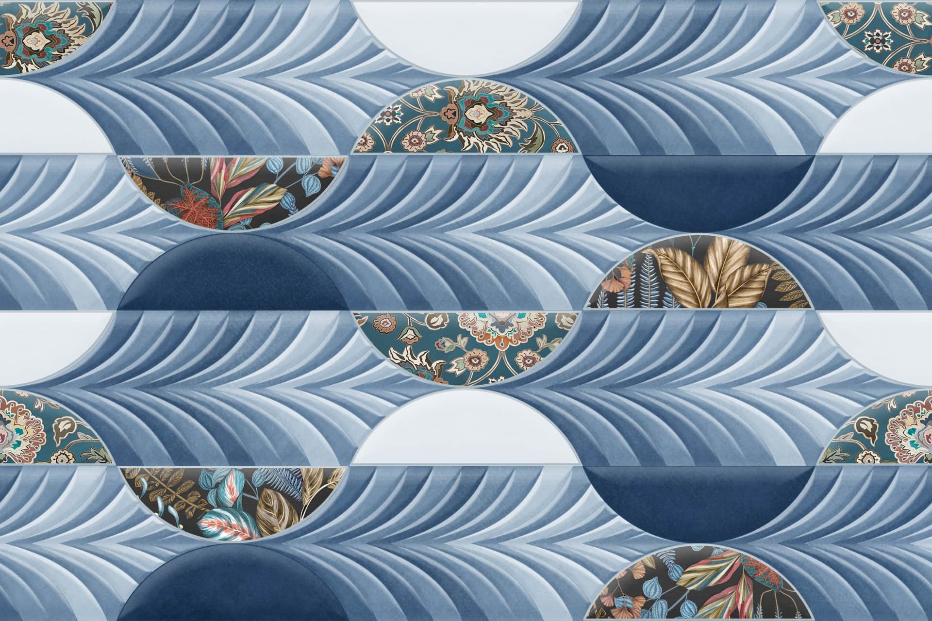Fototapeta Niebieski Motyw Geometryczny