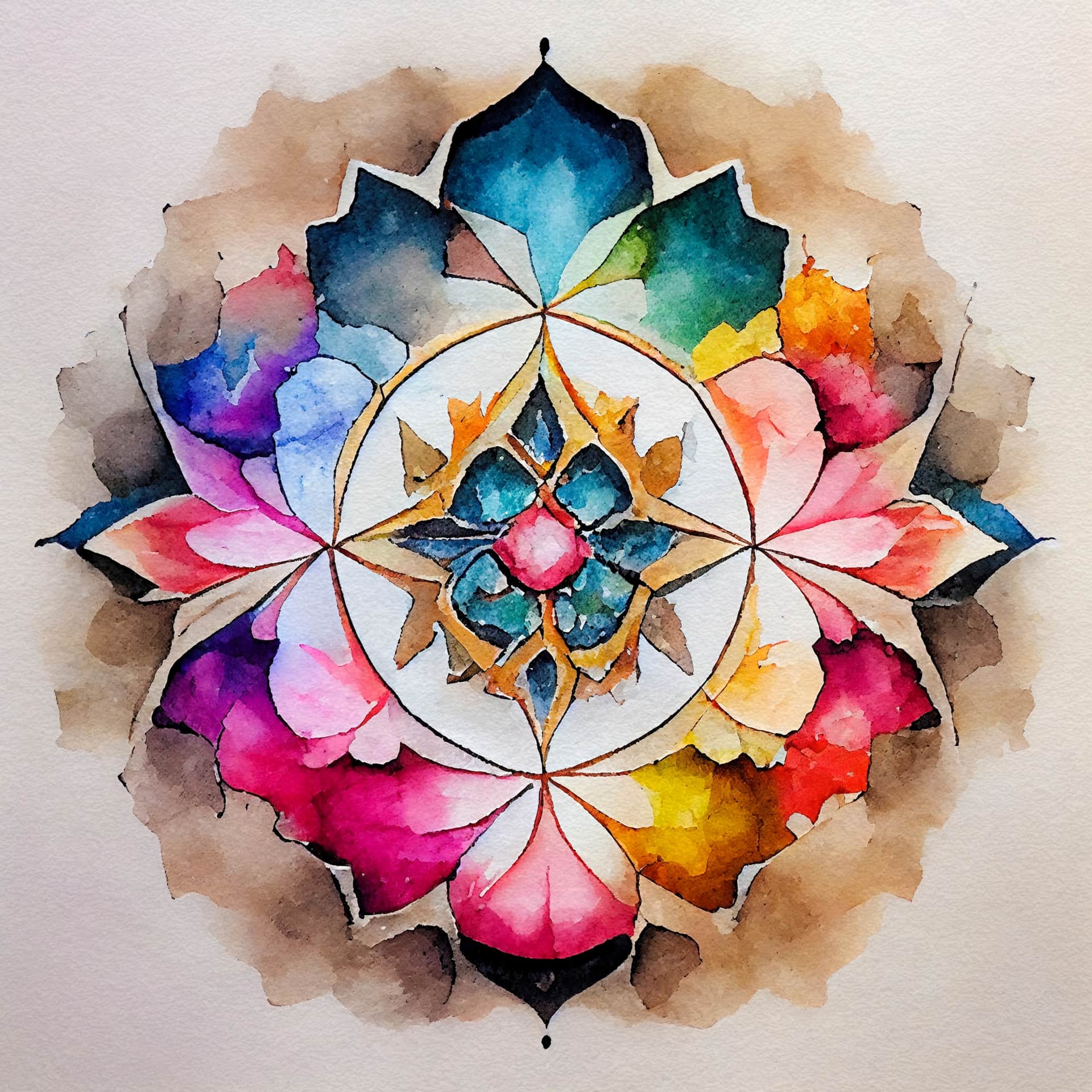 Fototapeta Tęczowa Mandala