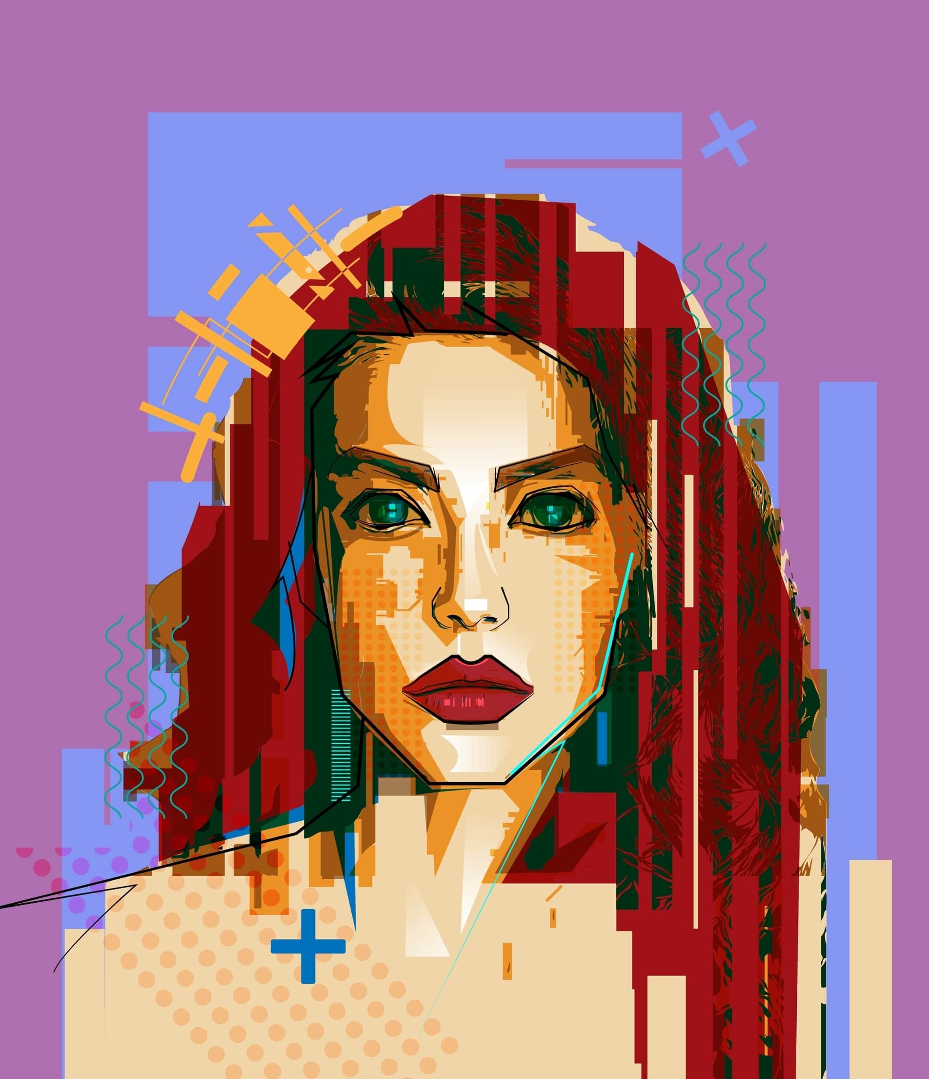 Fototapeta Twarz Pop Art