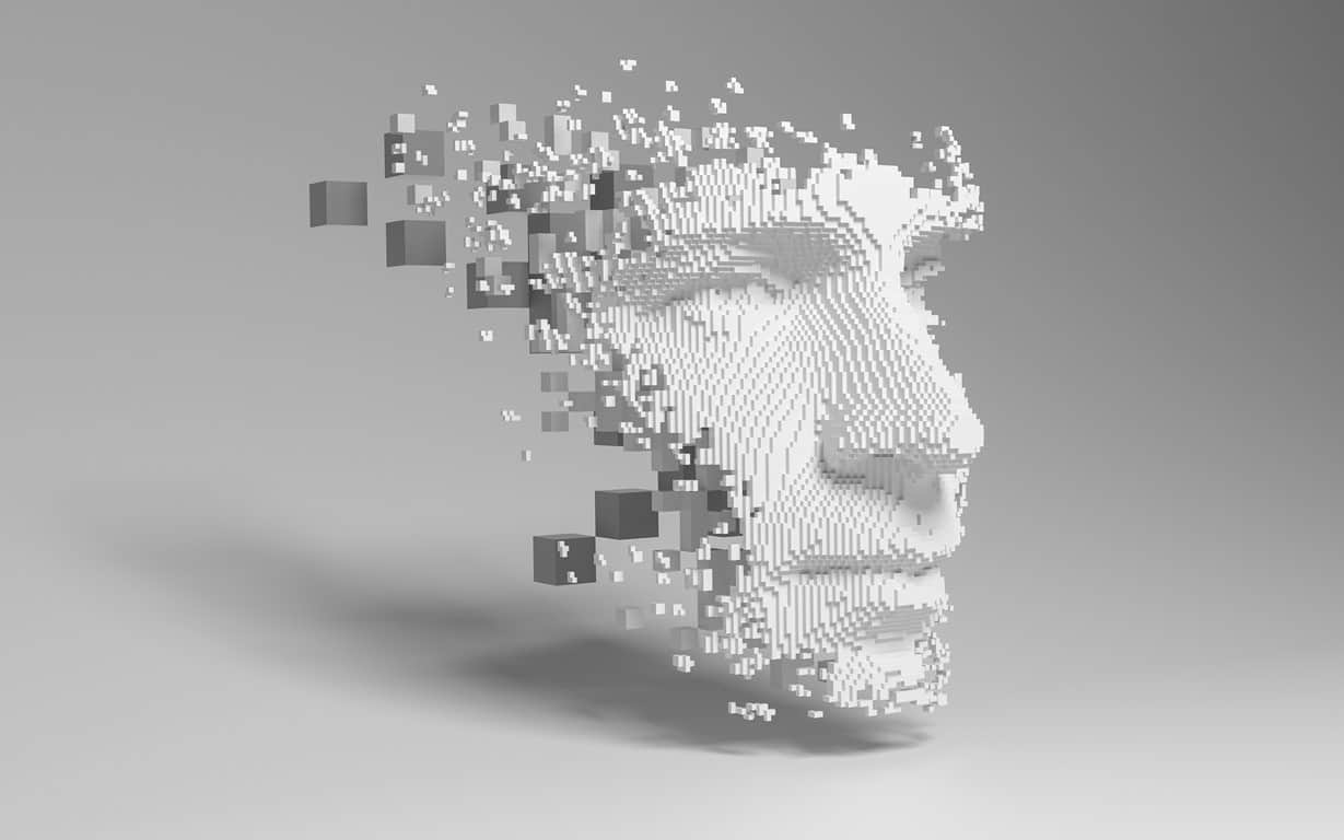 Fototapeta Cyfrowa Twarz 3D