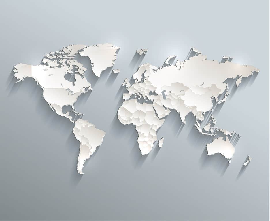 Fototapeta Polityczna Mapa
