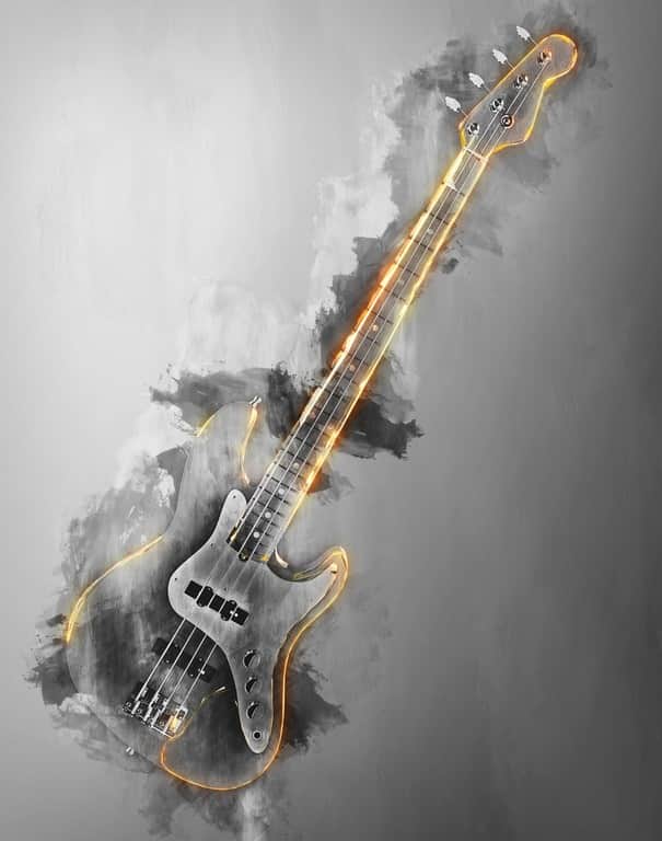 Fototapeta Płonąca Gitara