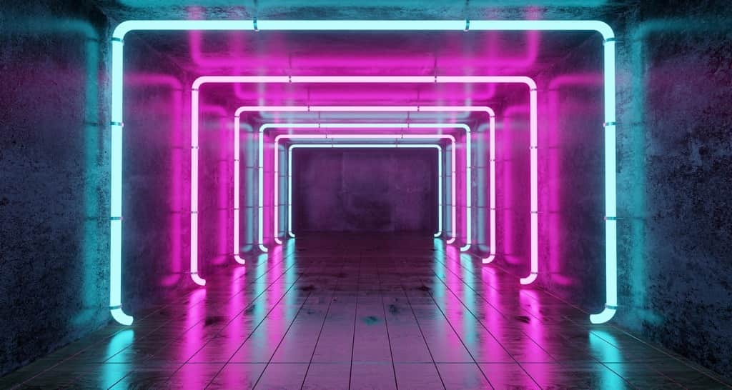 Fototapeta Neonowy Tunel