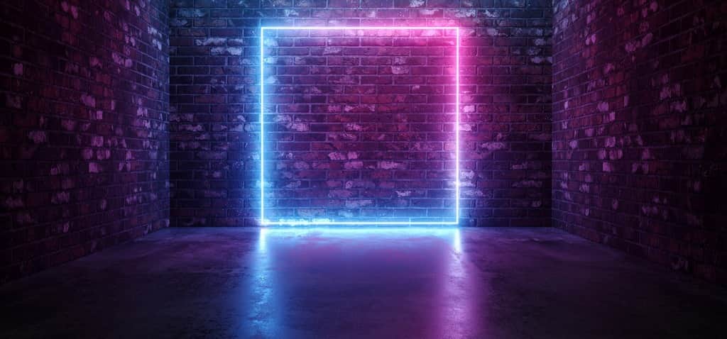 Fototapeta Neonowy Kwadrat