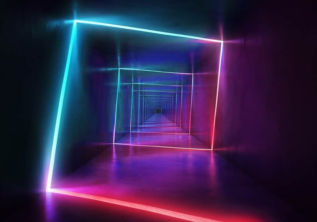 Fototapeta Neonowy Kwadrat