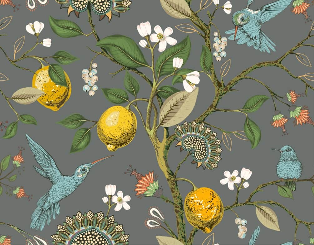 Fototapeta Cytryny i Kolibry