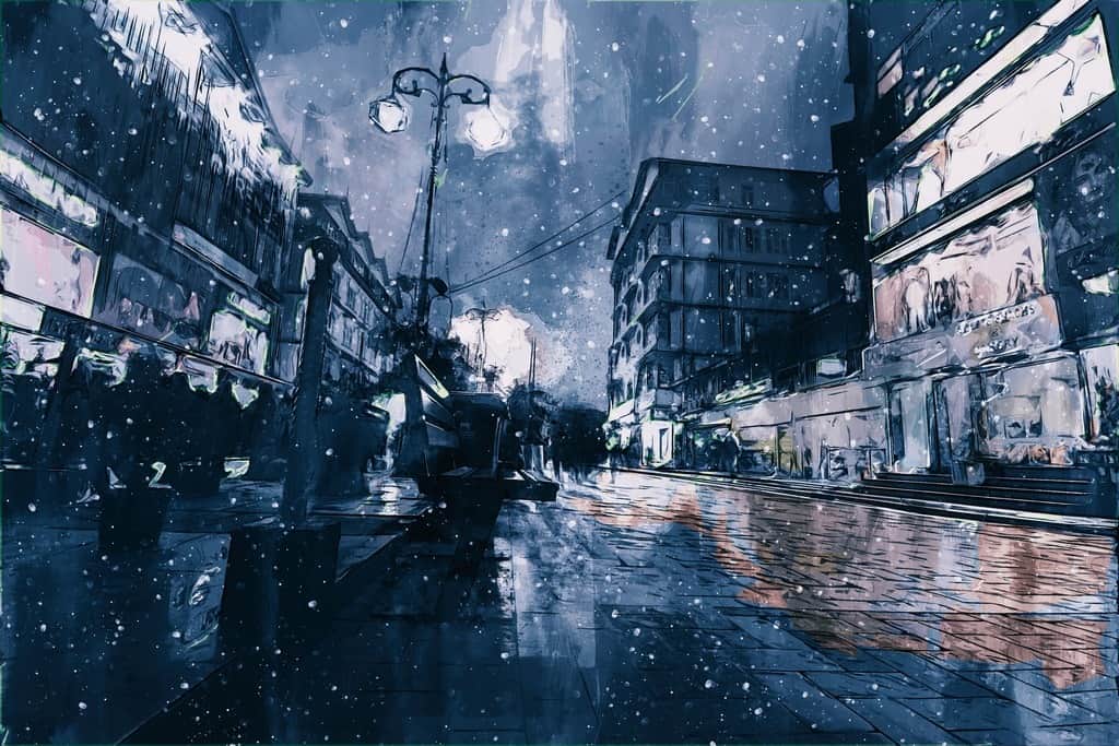 Fototapeta Śnieg w Mieście