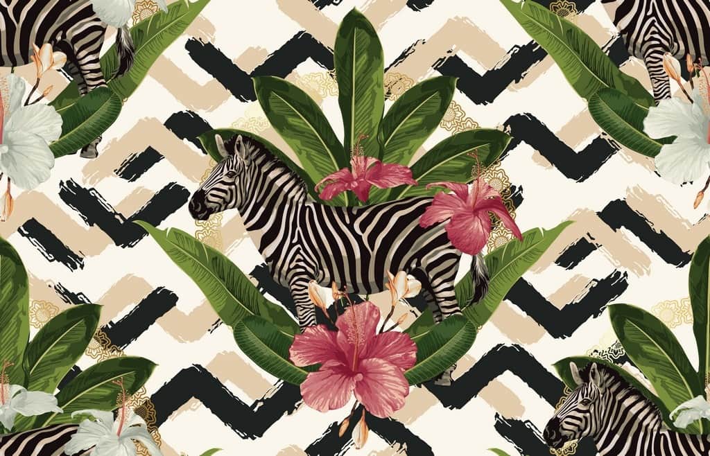 Fototapeta Zebra w Tropikach