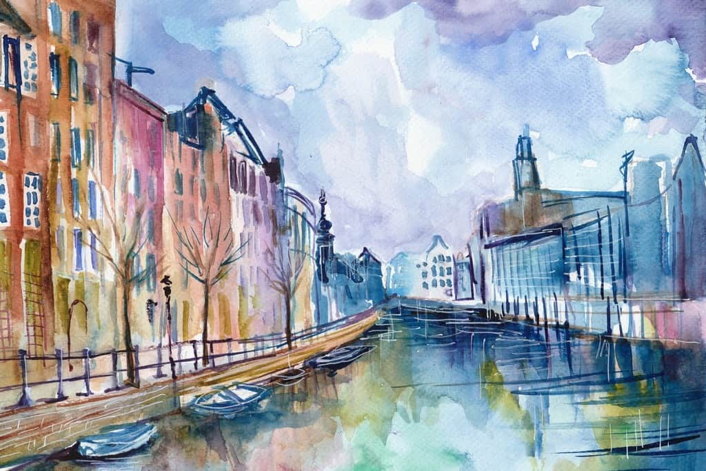 Fototapeta Akwarelowe Miasto