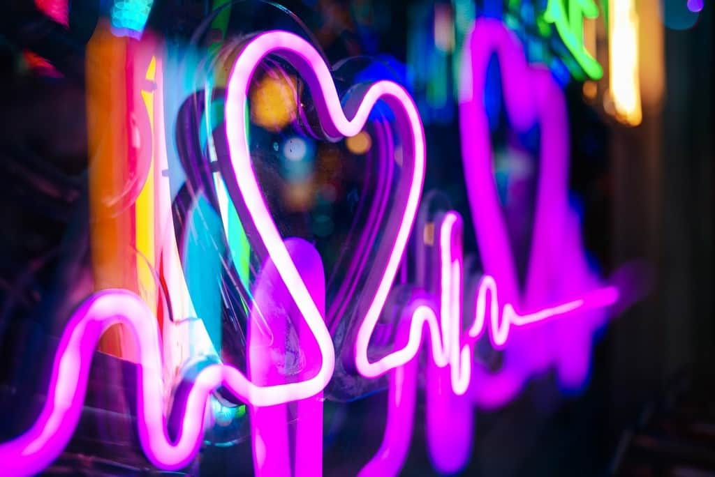 Fototapeta Neon w Kształcie Serca