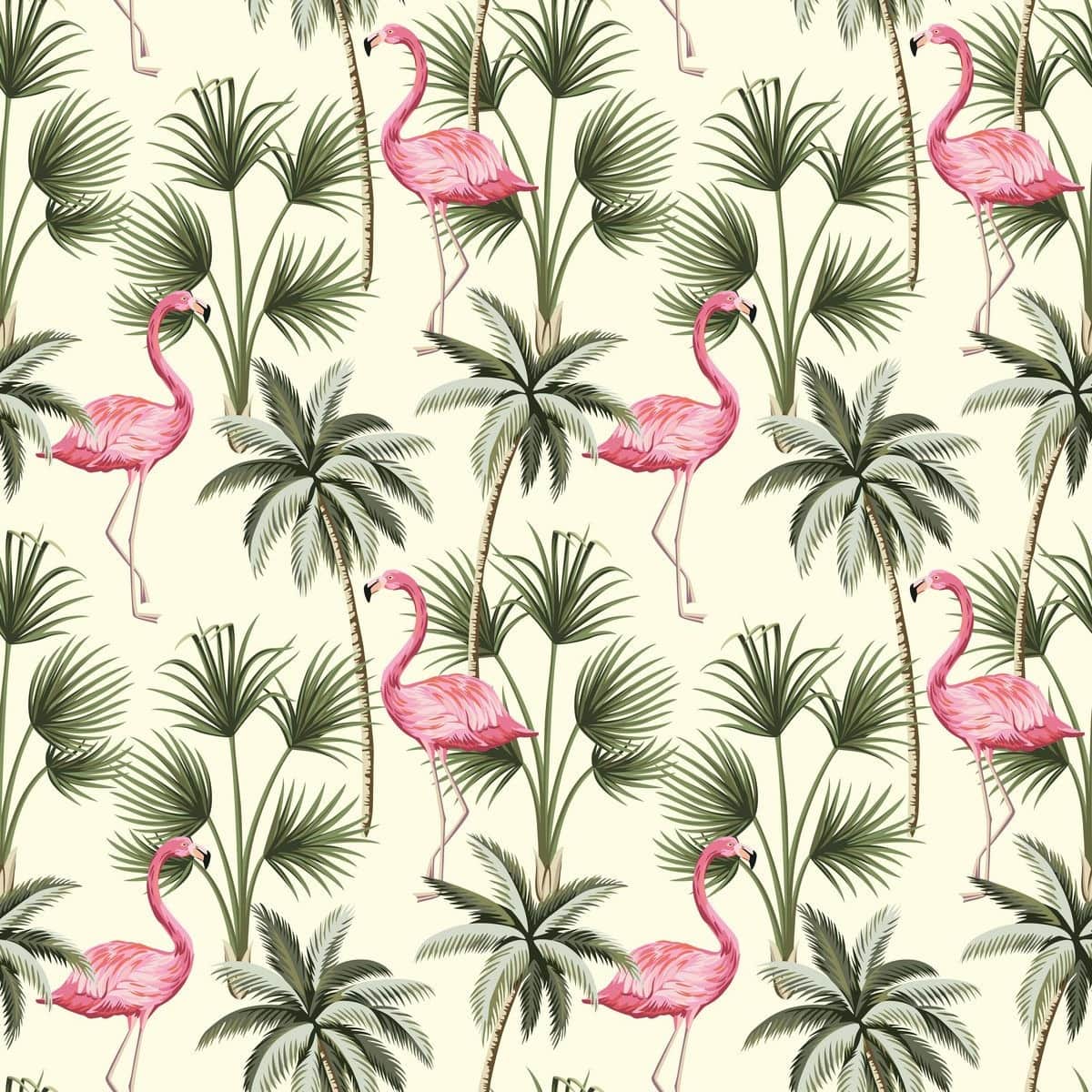 Fototapeta Flamingi i Palmy