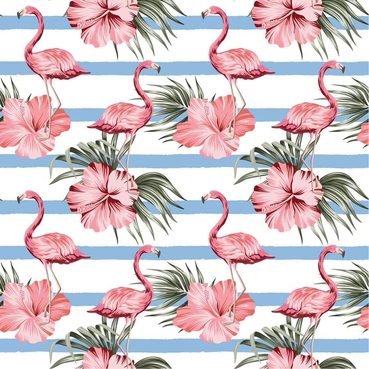 Fototapeta Flamingi i Kwiaty