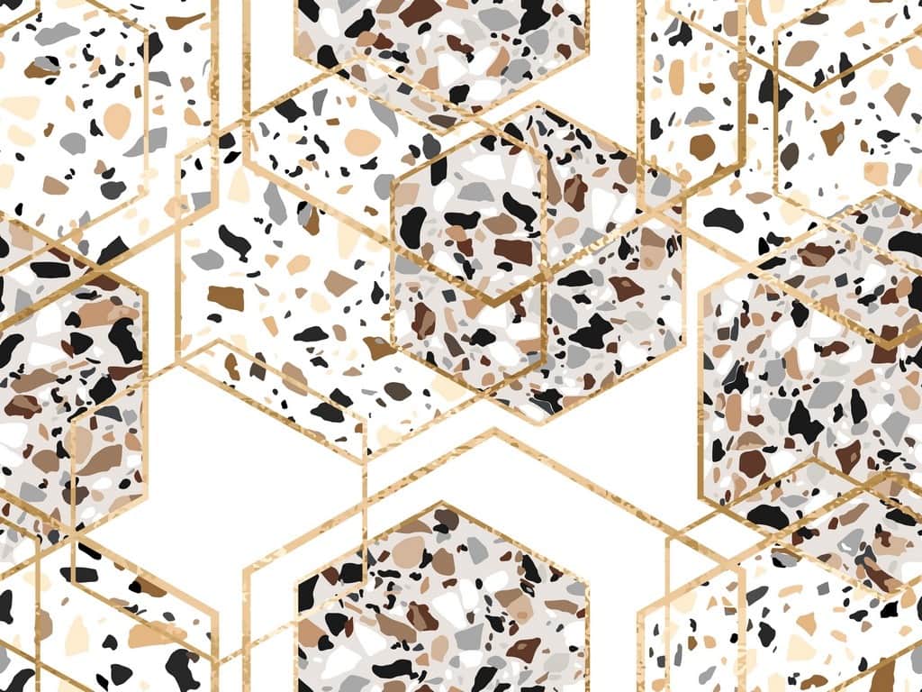 Fototapeta Kamienne Geometryczne Sześciokąty