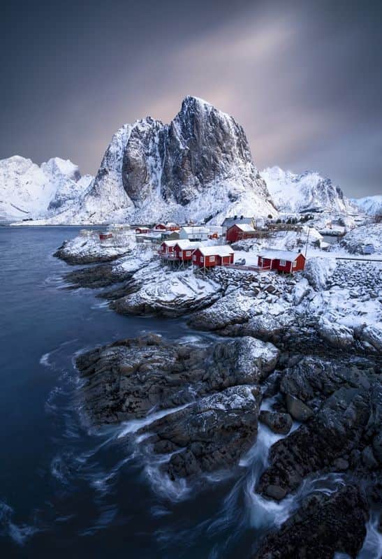 Fototapeta Domki w Norwegii