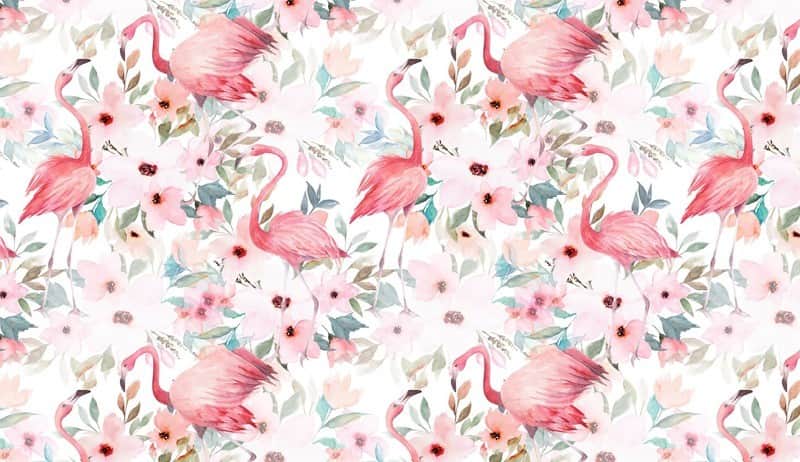 Fototapeta Flamingi malowane akwarelą