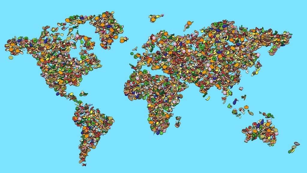 Fototapeta Owocowa Mapa