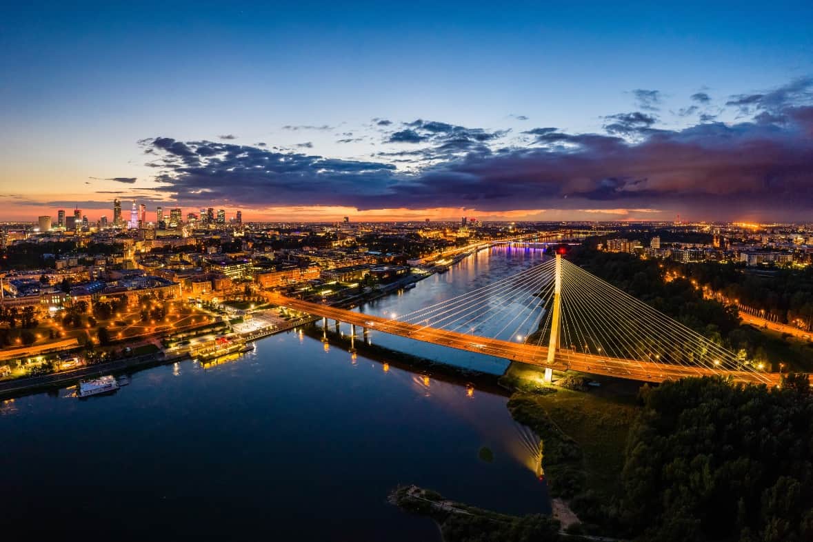 Fototapeta Warszawa Nocą