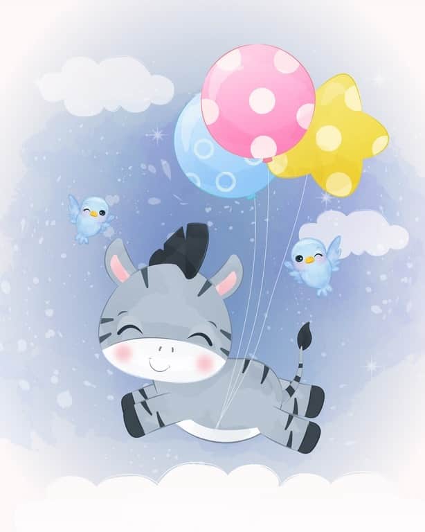 Fototapeta Zebra z Balonikami