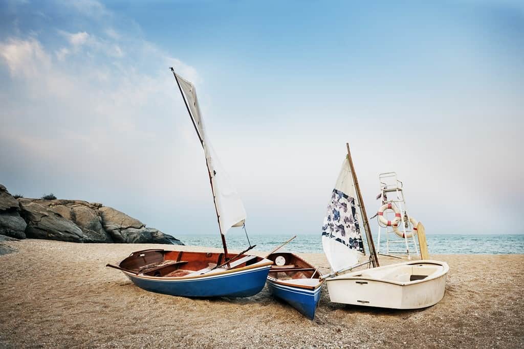 Fototapeta Żaglówki na Plaży
