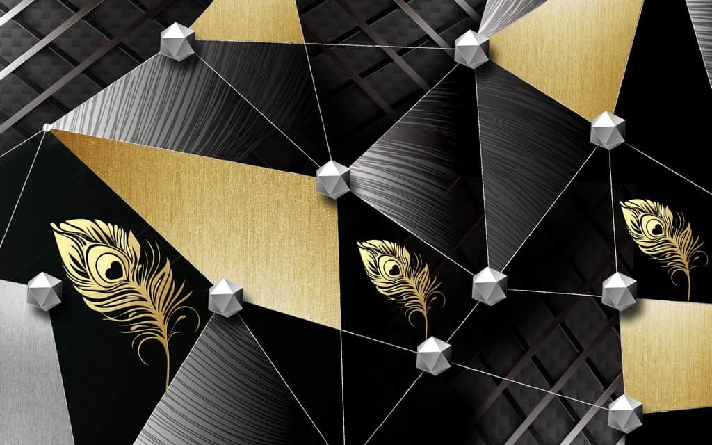 Fototapeta Geometryczne Formy na Ciemnym Tle