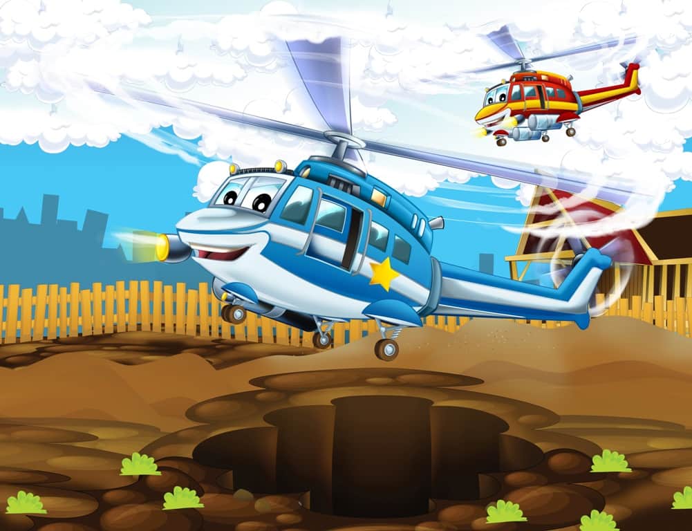 Fototapeta Dwa Helikoptery