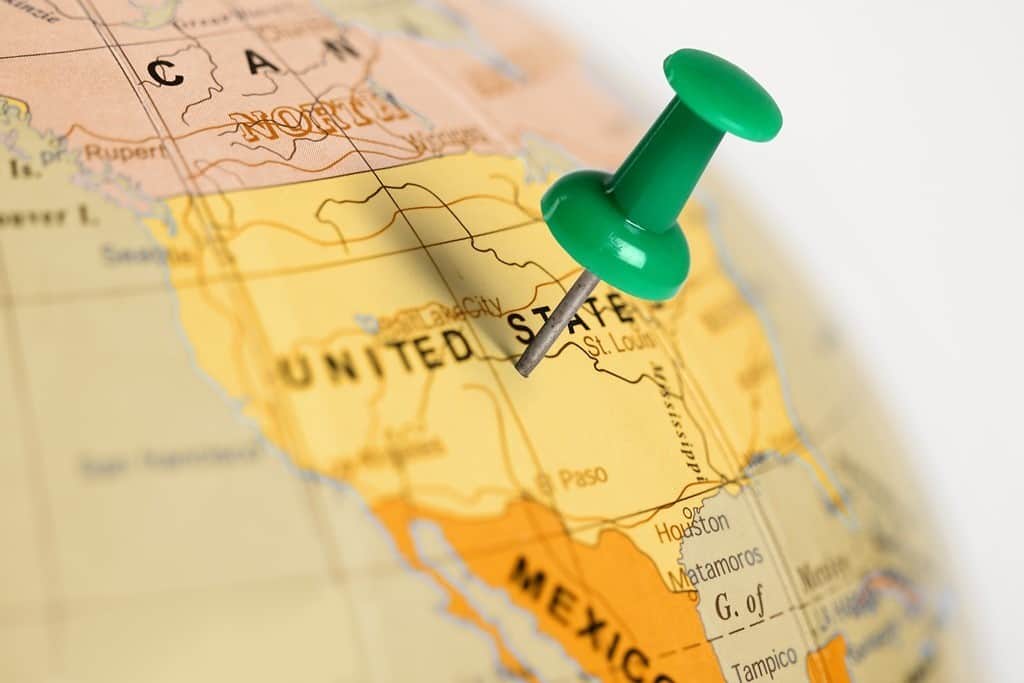 Fototapeta Mapa USA