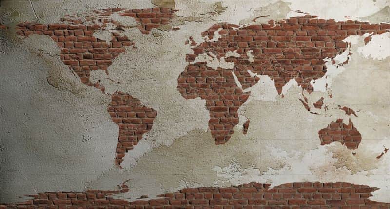 Fototapeta Ceglana Mapa
