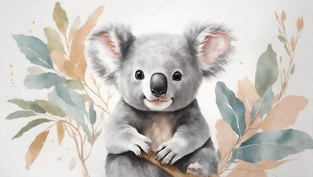 Fototapeta UVgel - Akwarelowy Koala