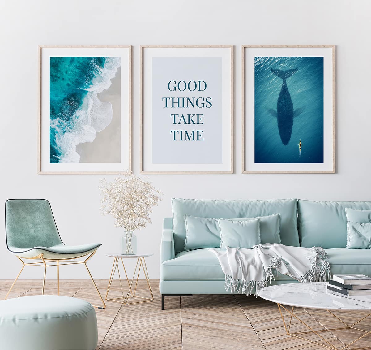Frame,Mockup,In,Bright,Modern,Living,Room,Design,,Three,Vertical