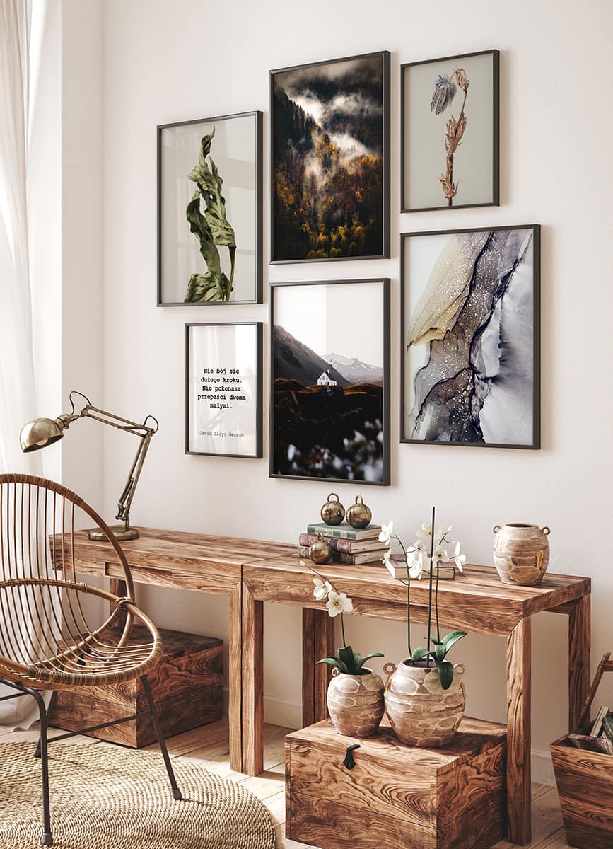 Mockup,Frame,In,Farmhouse,Living,Room,Interior,,3d,Render