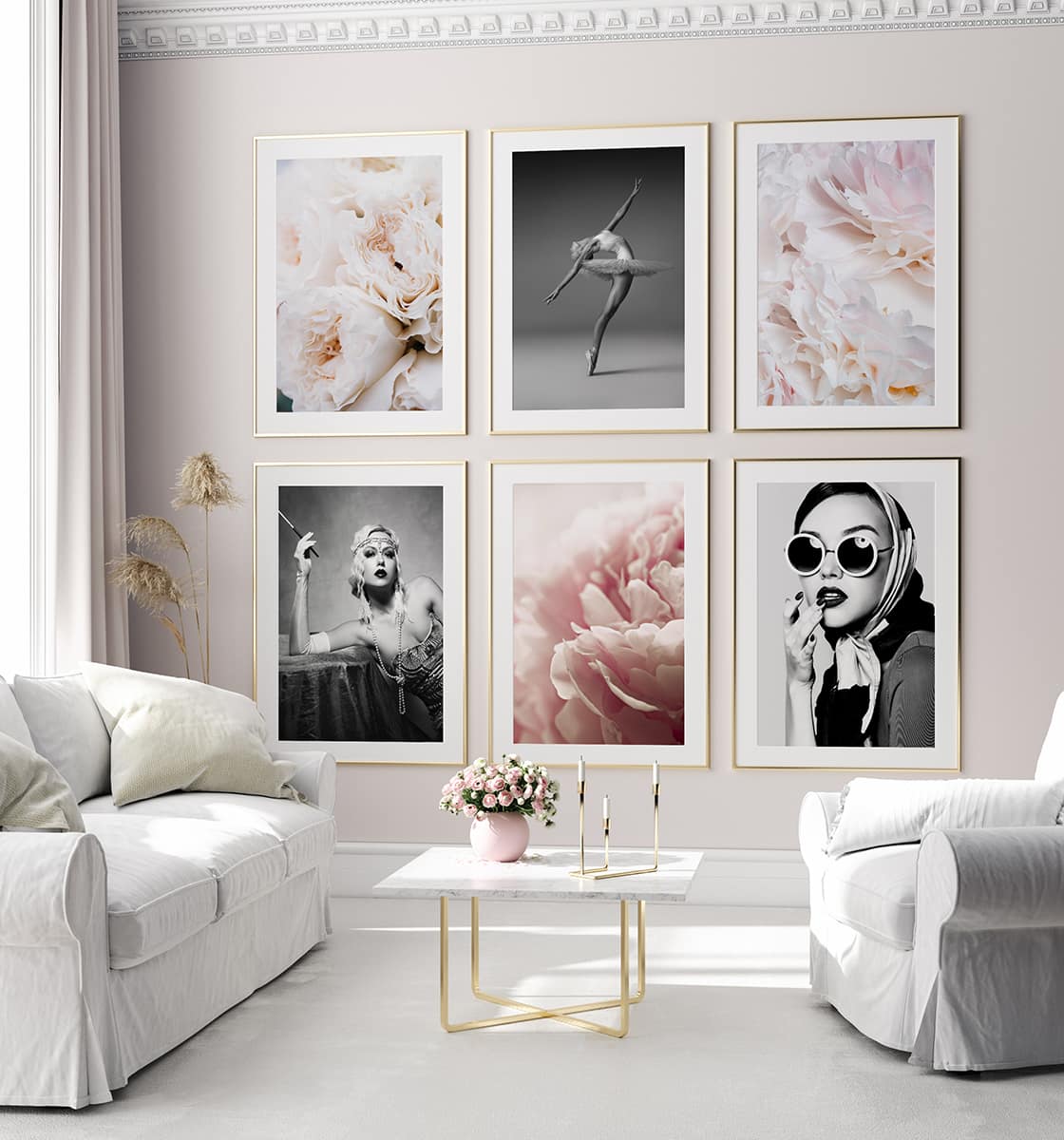 Mock up poster frame in modern interior background, Scandinavian