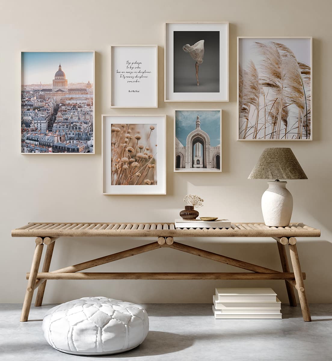 Mock up frame in home interior background, nomadic living room w