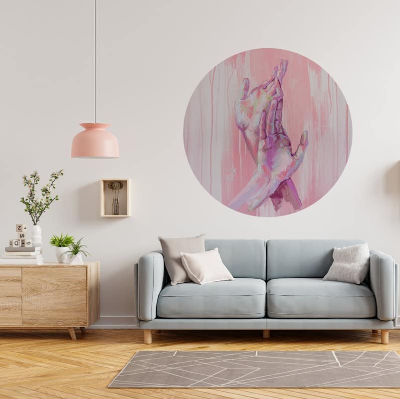 Living room interior wall mockup have sofa and decoration,3d rendering